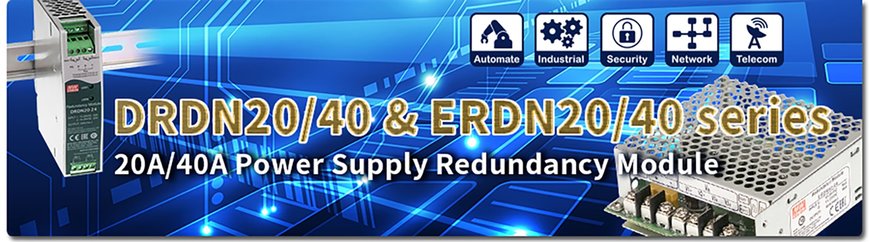 DRDN20/40 & ERDN20/40 series 20A/40A Power Supply Redundancy Module
